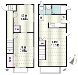 クレール高谷の物件間取画像